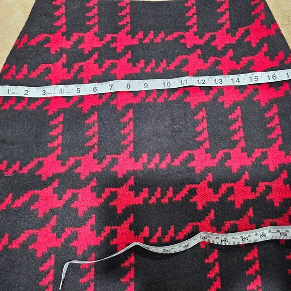Women's Petites Talbots Wool‎ Blend Pencil Skirt Red Black Houndstooth Size 2P - Picture 4 of 7